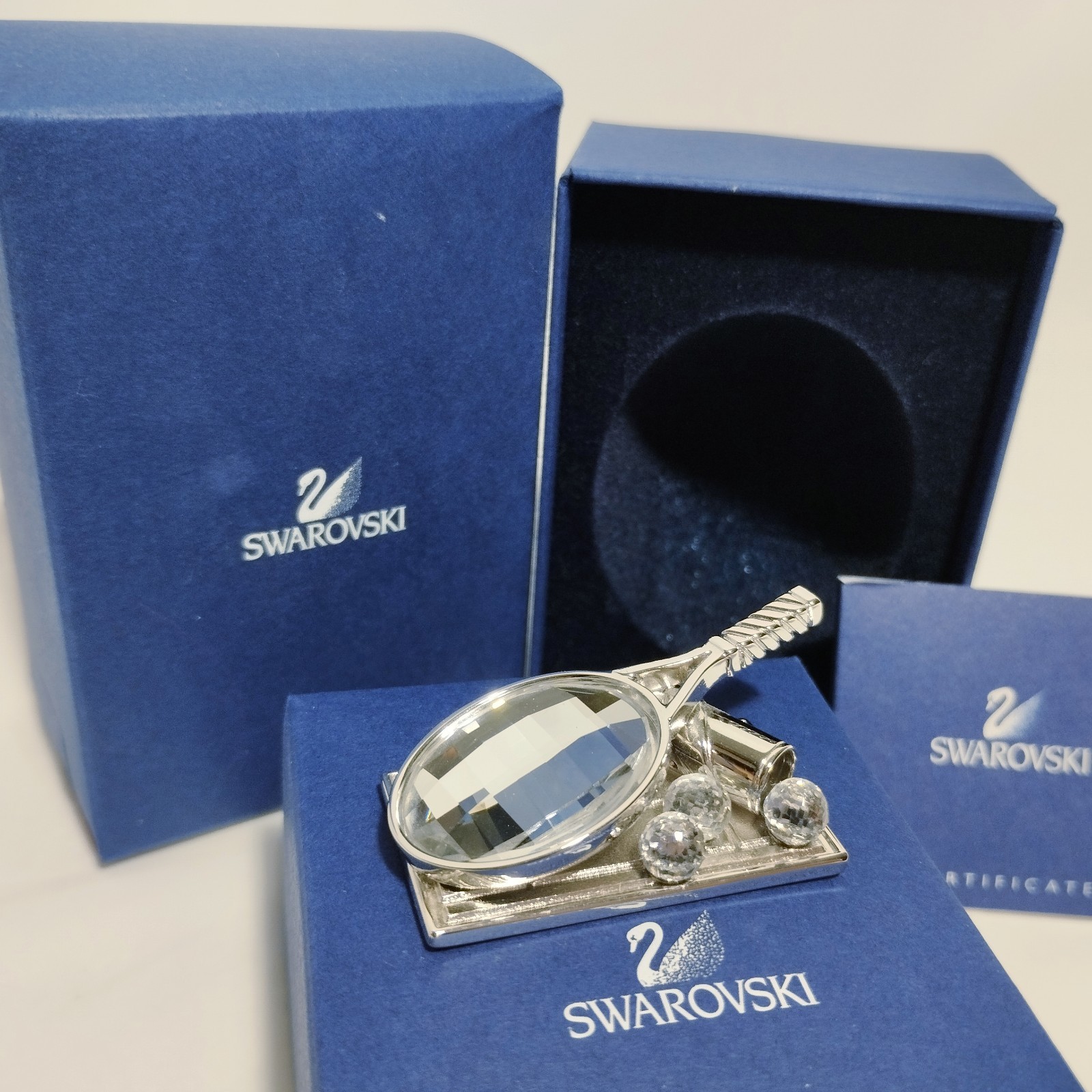 SWAROVSKI Crystal Memories Tennis Trophy RHODIUM 663846 BOXED RETIRED RARE