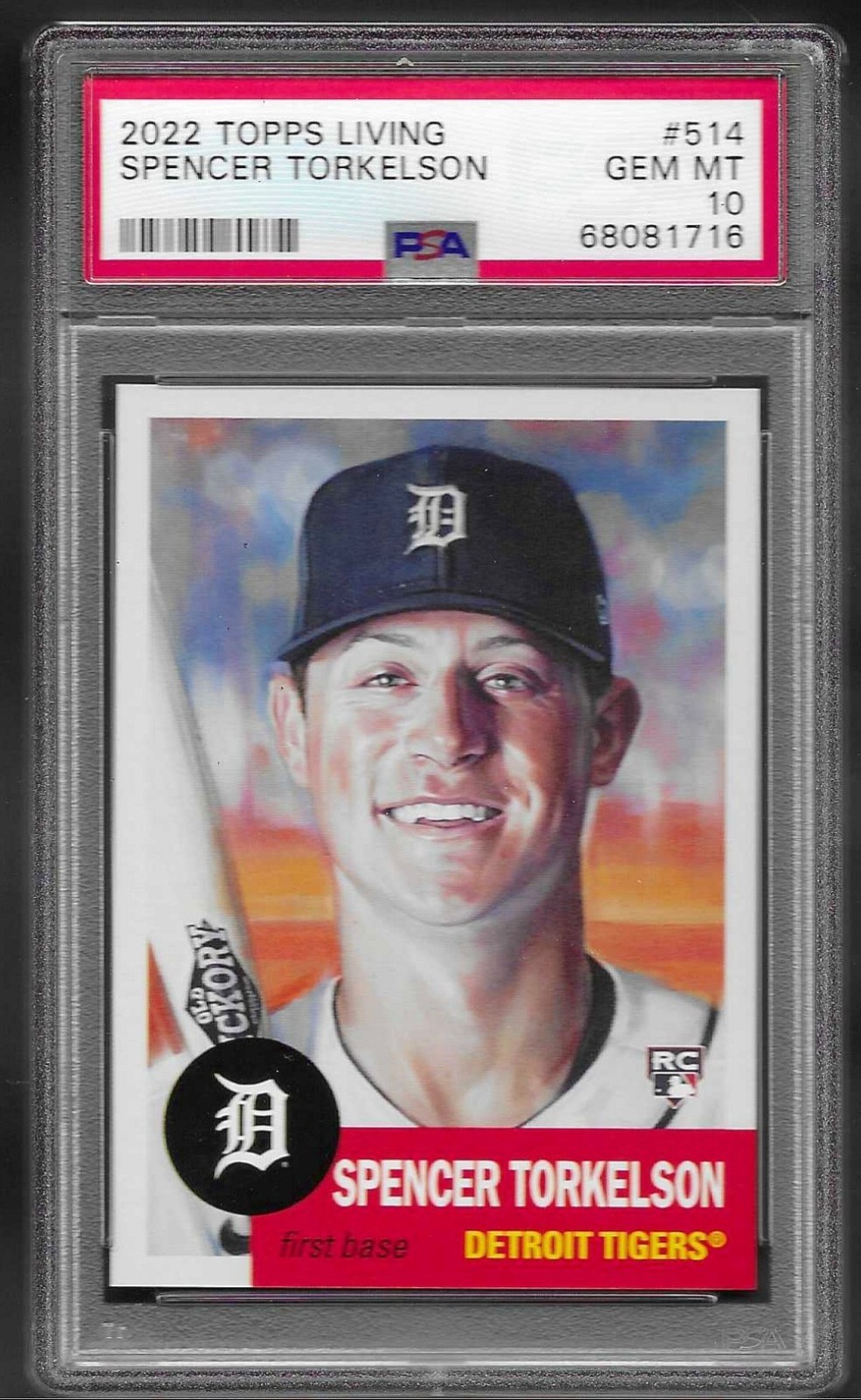 2022 Topps Living Set # 514 SPENCER TORKELSON RC GEM MINT PSA 10 Detroit Tigers