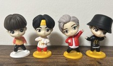McDonald's Tiny TAN BTS Happy Meal Toy Set 4 3 Suga 8 RM  JIN 14 Jung Kook