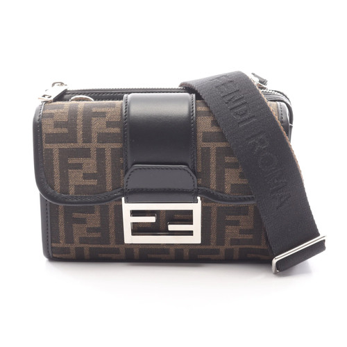 Fendi Baguette Shoulder Bag Black Leather #RCB1434