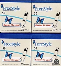 4 Boxes Abbott Freestyle Diabetic Blood Glucose Test Strips New Exp. 11/30/2026