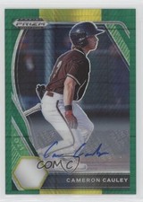 2021 Panini Prizm Draft Picks Green & Yellow Hyper Cameron Cauley Auto 0j10