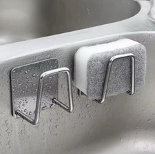 1pc Stainless Steel Sink Sponge Rack   Draining Holder for Kitchen Cleaning