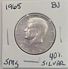 1965 Kennedy Half Dollar BU Brilliant Uncirculated 40% Silver Philadelphia Mint