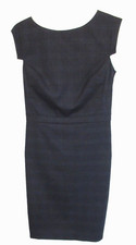 Ann Taylor, Blue and Black Paid Business Dress, Size Petite 8