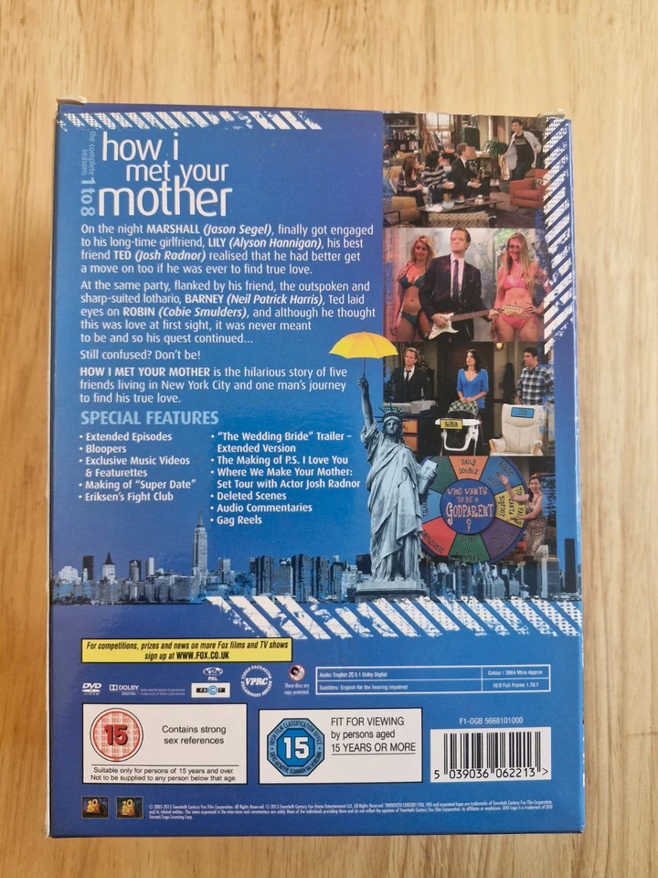 HOW I MET YOUR MOTHER : The Complete Seasons 1-8  24 Disc DVD Boxset In Vgc - Image 2 of 4