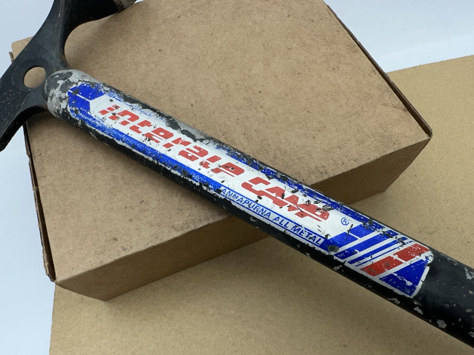 CAMP INTERALP ~ Vtg All Metal Ice Pick Hiking Camping  Axe ~ 31"x10.75"