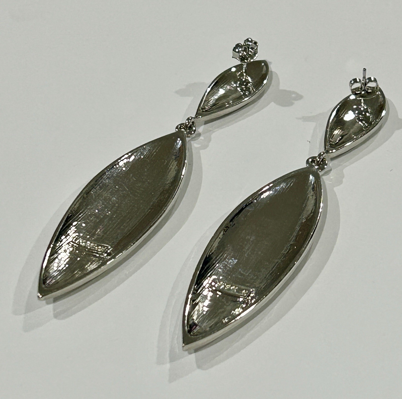 Signed IMAN Large Silver-tone Statement Pierced E… - image 3