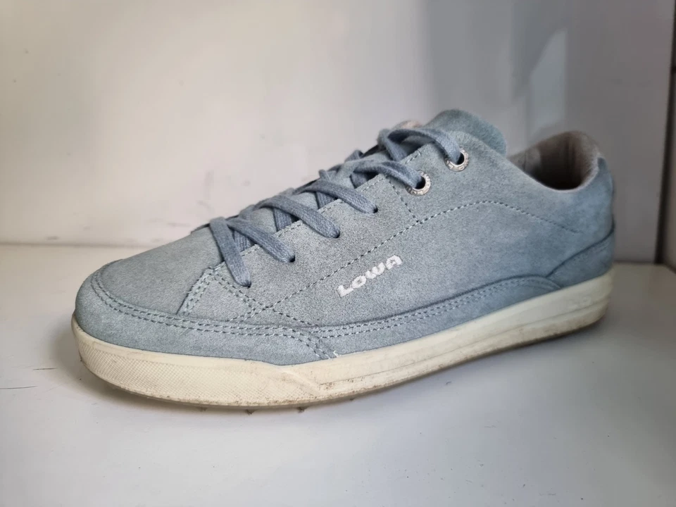 LOWA PALERMO DESIGNER UK 6 EU 39.5 WOMENS BLUE SUEDE LEATHER WALKING TRAINERS - Image 4 of 4