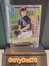 2021 Bowman Chrome Prospects Matt Manning #BCP-111 Mega Mojo Detroit Tigers