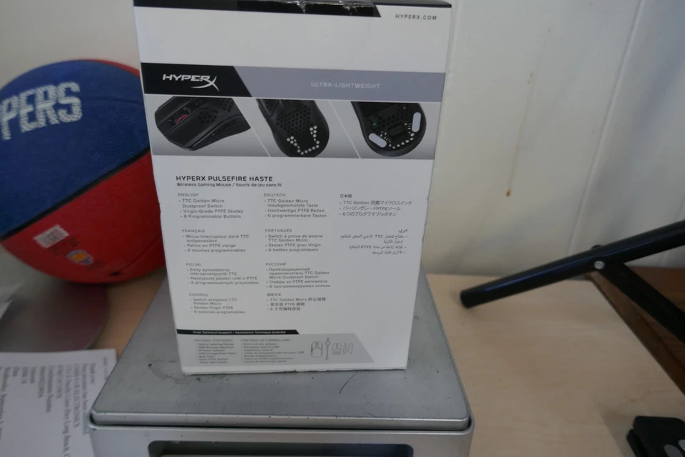 HyperX Pulsefire Haste Lightweight Wireless Gaming Mouse (Black, 2.4GHz & Blueto - Image 3 of 4