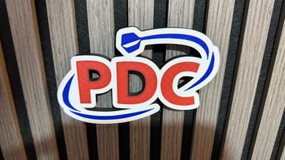Dart-Dekoration für akustische Holzpaneele Parts-Setup PDC-Logo