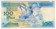 1987 Portugal 100 Escudos 062297 Paper Money Banknotes Currency