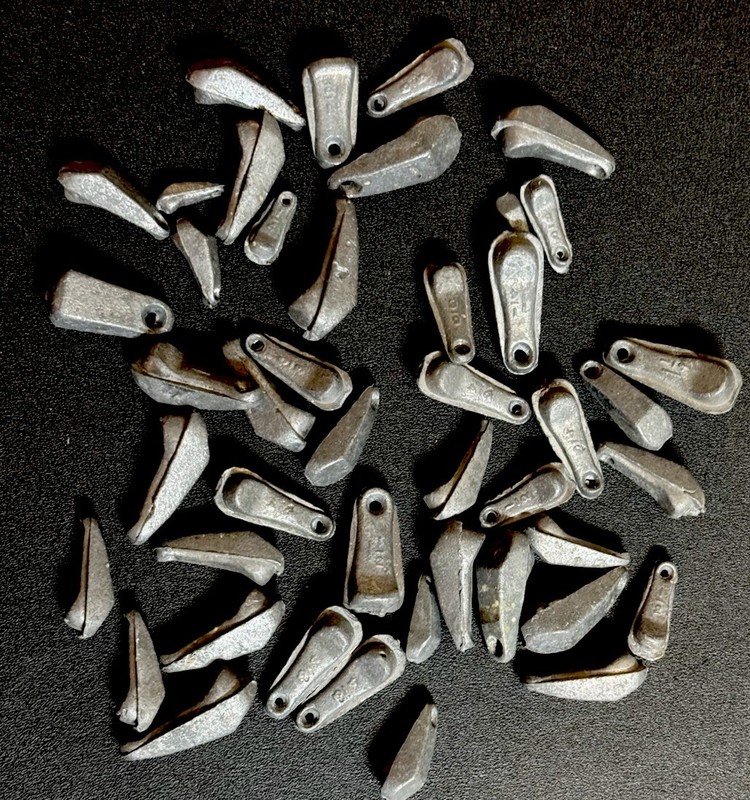 Bottom Walking Lead Fishing Sinkers - 9 Sizes - Total Of 45 