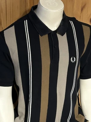 Fred Perry Stripe Polo Shirt Sz Medium - Multicoloured - 42” Chest - Image 1 of 4