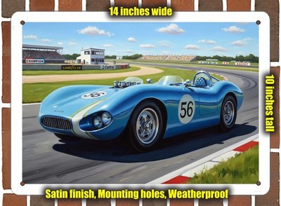 Metal Sign - 1959 Bocar XP Race Car Oil Painting - 14x10