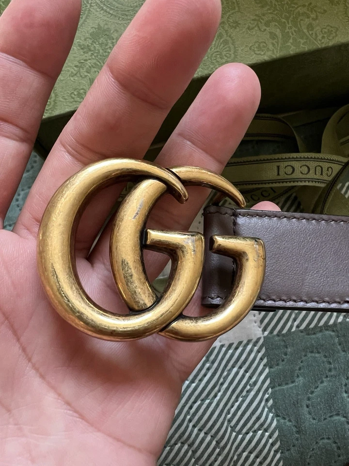 Gucci woman Belt W .30 Marmont Brown Canvas 39 Inches 92TLT - Image 4 of 4