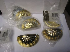 5 Belwith Keeler  P535PB Pol. Brass 3" C to C Solid Brass Cup Cabinet Pull USA