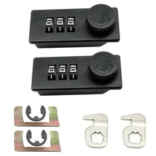 Mini 3 Digit Combination Lock, Black, Portable, Compact