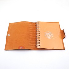 HERMES Ulysse PM Notebook Cover Orange Togo Leather N Stamp Women's Accessory