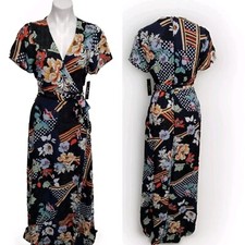 NWT Lulus Aleta Floral Print Surplice V-Neck Maxi Dress L – Resort Wedding Guest
