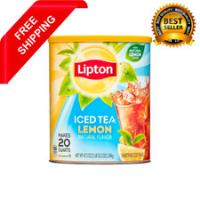 Lipton Iced Tea Mix Black Tea ,Lemon, Caffeinated Sweetened with Real Cane Sugar