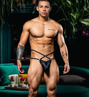 New Sexy Andrew Christian Gloss Ring Thong w/Almost Naked Contoured Pouch - Gay
