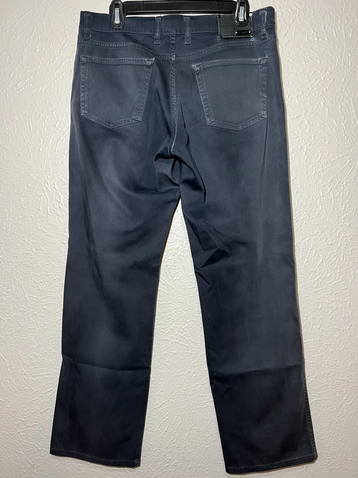 Ermenegildo Z Zegna Mens 32R Wash City Fit Straight Leg Stretch Black Chino - Image 2 of 4