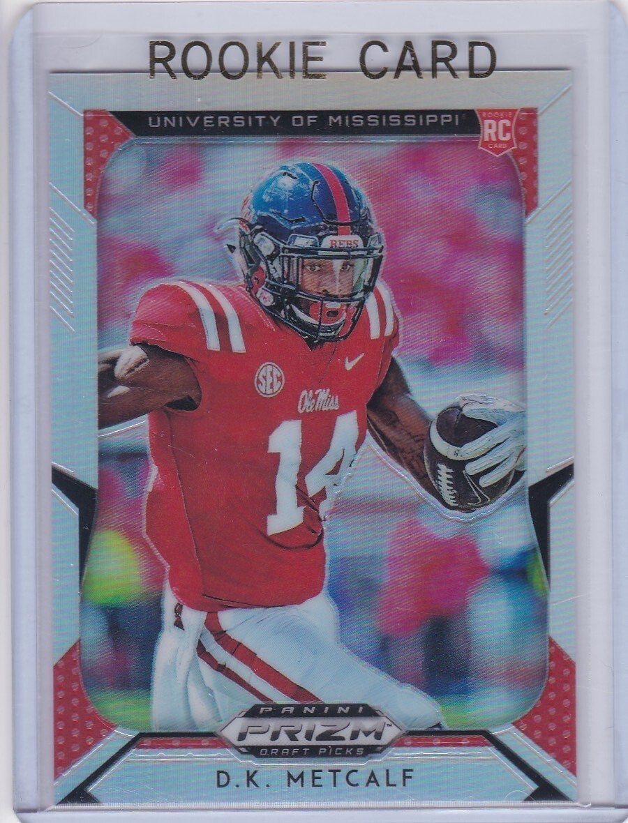 DK METCALF ROOKIE CARD 2019 SILVER PRIZM VARIATION RC Ole Miss Football STEELERS