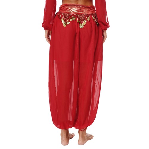 Women Belly Dance Harem Pants Sequin Tassel Trousers Arabic Performance Costume - Picture 42 of 117