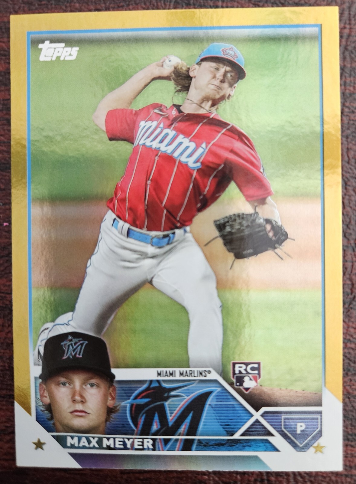 2023 Topps Series 2 - Gold Foil #388 Max Meyer (RC) - Miami Marlins