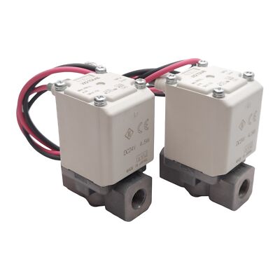 Lot of 2 SMC VX210AAB Solenoid Valve ø2mm Orifice, 1.0MPa, 1/8in NPT, 24VDC Coil