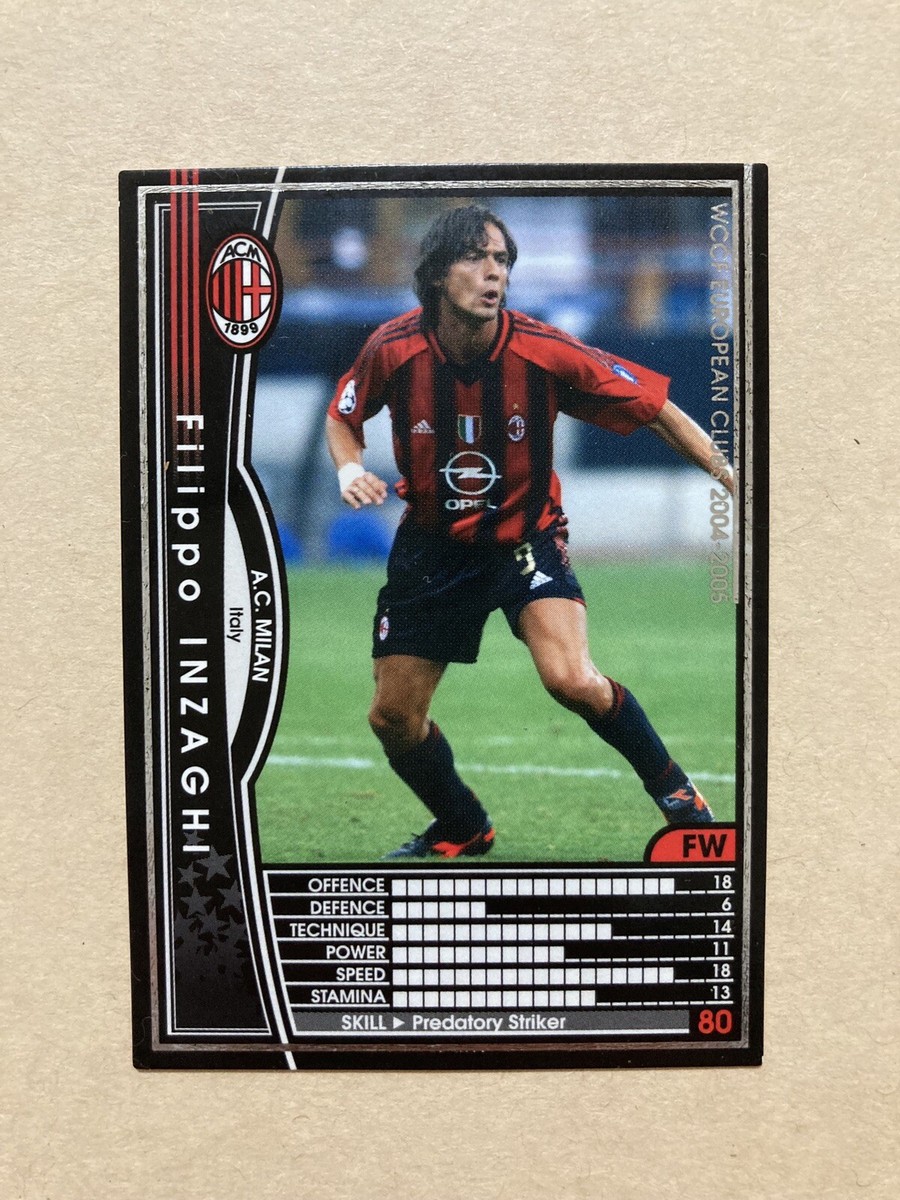 Filippo Inzaghi 2004-2005 04-05 Panini WCCF Soccer Card Rare AC