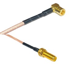 RG316 SMB FEMALE ANGLE to RP-SMA Female Long RF Cable Rapid-SHIP LOT