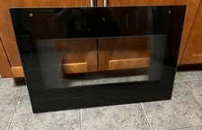 Bosch HBN656AUC 27" black oven door glass panel  00241737 