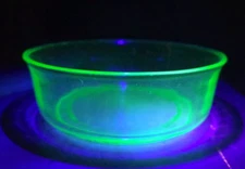 Vaseline (Uranium) Glass Bowl by Unknown Manufacturer