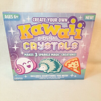 Lot of 6 Boxes Kawaii Crystals Create Your Own Age 6+ Makes 3 Sparkle Creations