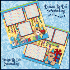 FIRST BIRTHDAY BOY Premade Scrapbook Pages paper printed layout DBDS