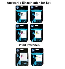 Druckerpatronen Original HP 82 Auswahl Einzeln oder im Set alle Farben OVP