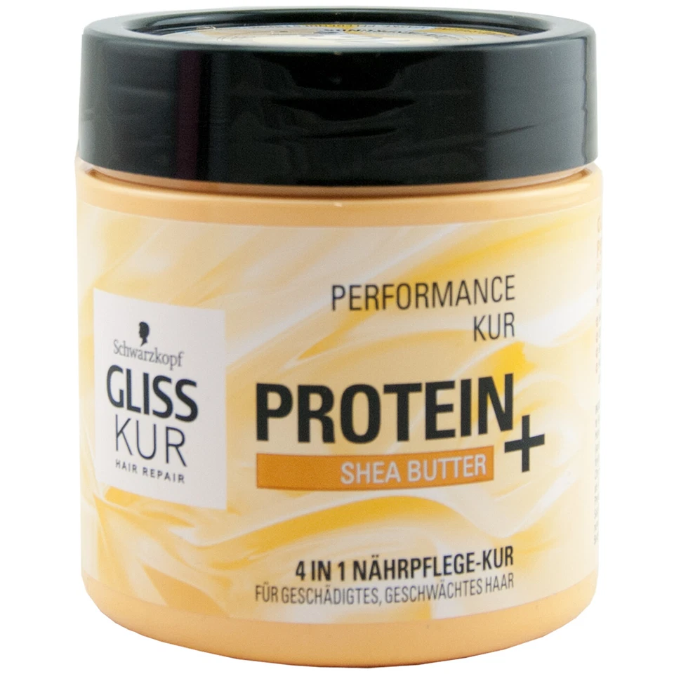Gliss Kur PROTEIN + Shea Butter 1 x 400ml 4in1 Kur Haarkur Performance Kur