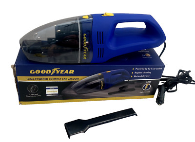 Goodyear High-Powered Mini Compact Car Vacuum-12inch   60W Wet/Dry 12V DC   NEW!