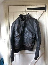 Vintage Schott Type A-2 Leather Flight Jacket Bomber Jacket Brown Size 52
