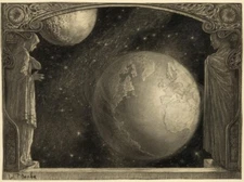 The Earth and the Milky Way Art Print – W.T. Benda 1918 – Celestial Vision Moon