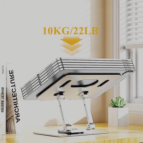 360° Swivel Metal Portable Tablet Stand Riser Bracket Adjustable Holder For Desk - Picture 8 of 22