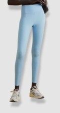 88 GIRLFRIEND COLLECTIVE Women's Blue Ribbed Stretch Leggings Pants Size XL