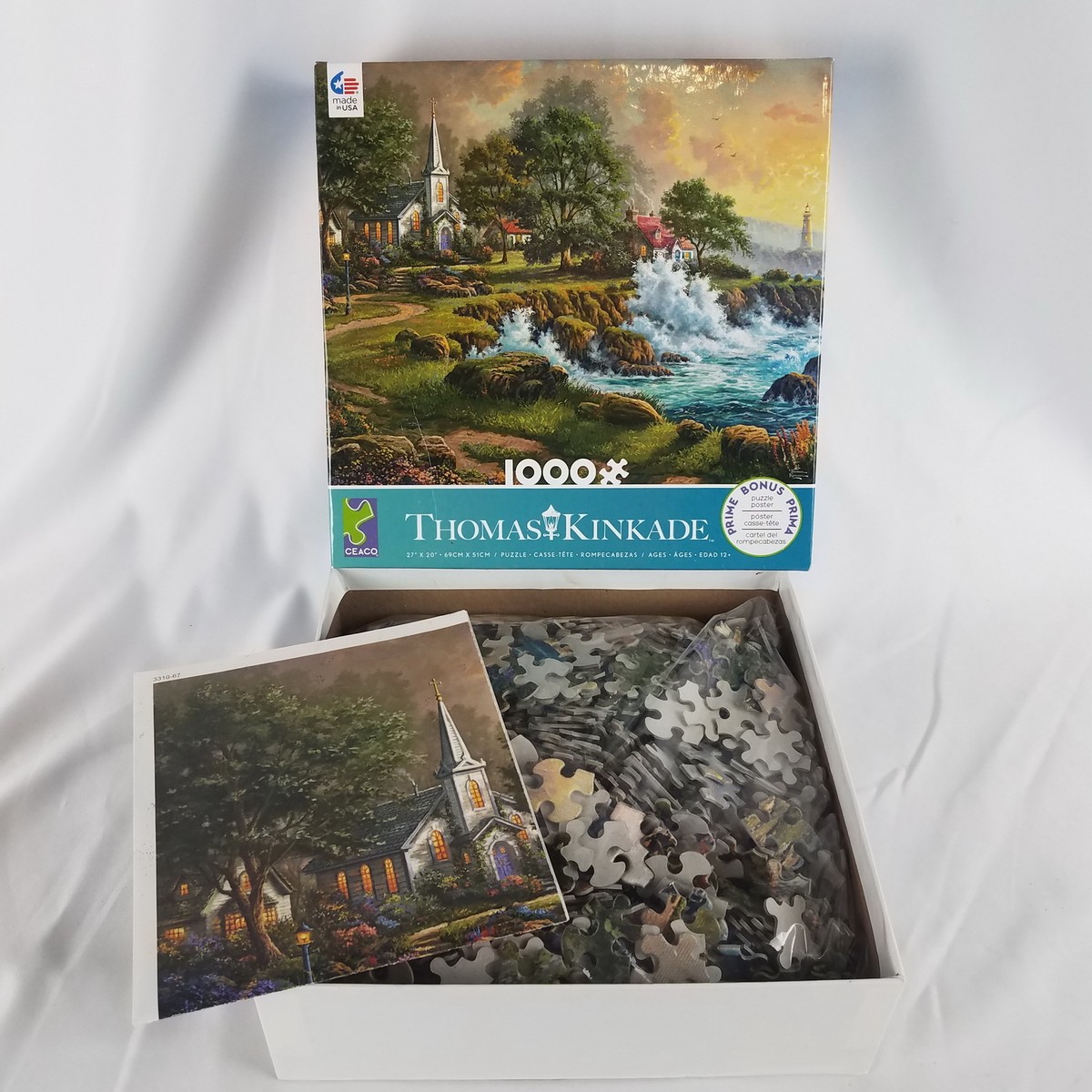 Ceaco - Thomas Kinkade - Seaside Cottage - 1000 Piece Interlocking Jigsaw Puzzle