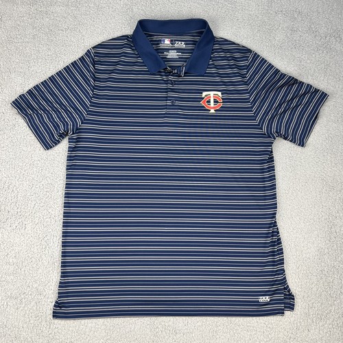 Minnesota Twins Shirt Adult Extra Large Blue Polo Collared Short Sleeve MLB
