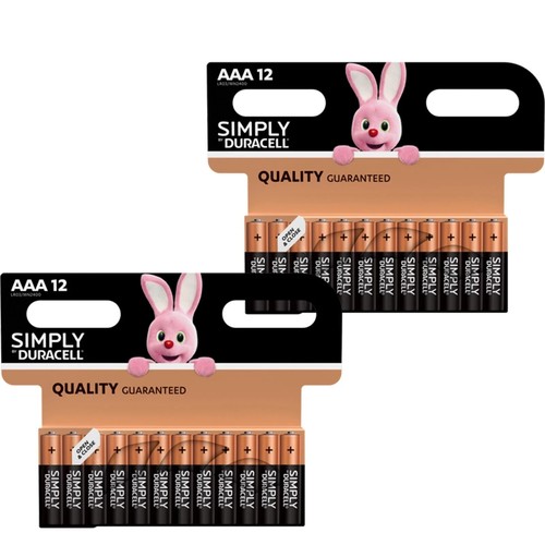 24 X Batterie Duracell AAA Semplicemente Alcaline LR03, 10 Anni di Garanzia, Lunga Scadenza - Foto 4 di 12