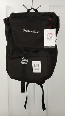 TOPO DESIGNS Black Nylon Y-Pack Back Pack Camping Hiking Travel Adult Size