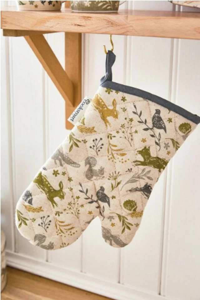 Ofenhandschuh Backhandschuh Baumwolle und Leinen Woodland Cooksmart England - Bild 2 von 2